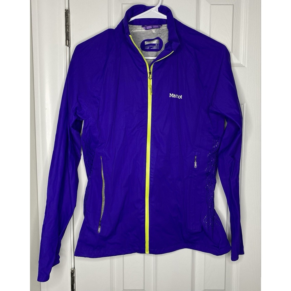 Marmot Women's Lightweight Full Zip Jacket Purple Yellow Size Medium